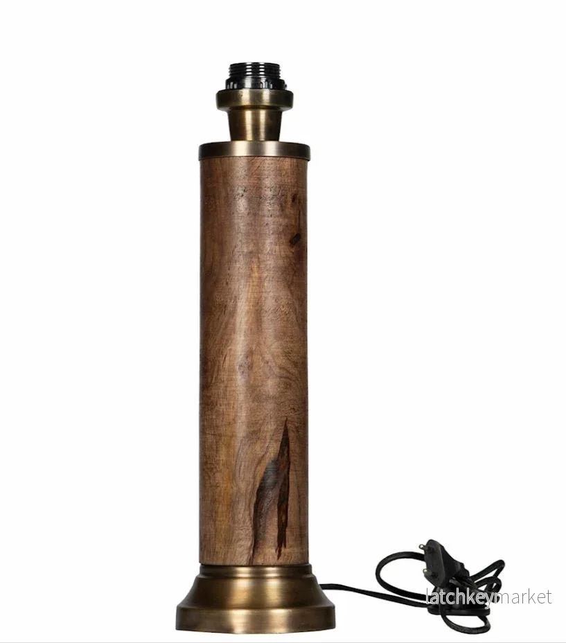 Bordslampa Pelare Antik Mässing 41 cm Bordslampa Pelare Antik Mässing 41 cm