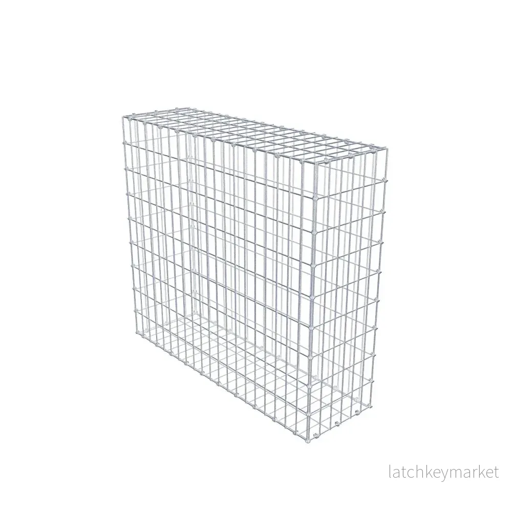 Gabion 100 cm x 90 cm x 30 cm (L x H x D), maskstorlek 5 x 10 cm, spiralring Gabion 100 cm x 90 cm x 30 cm (L x H x D), maskstorlek 5 x 10 cm, spiralring