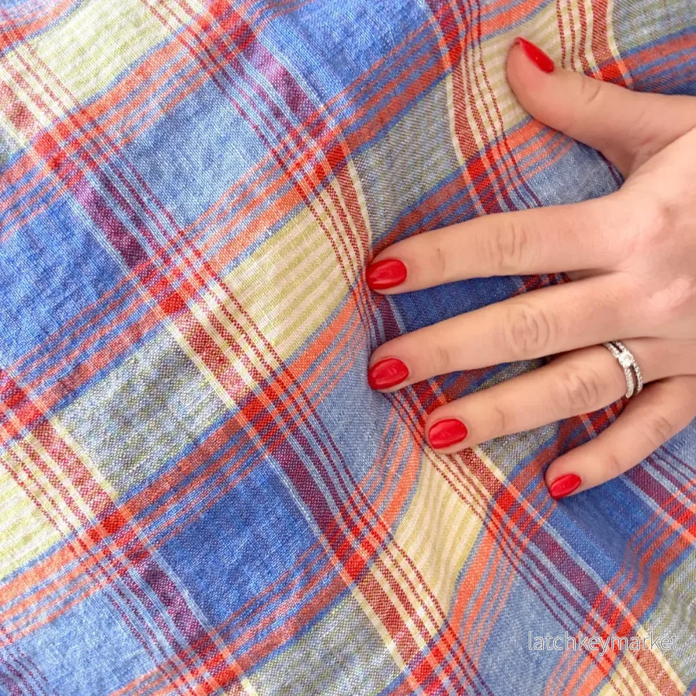 French Cushion Cover Summer Plaid - Bild 2