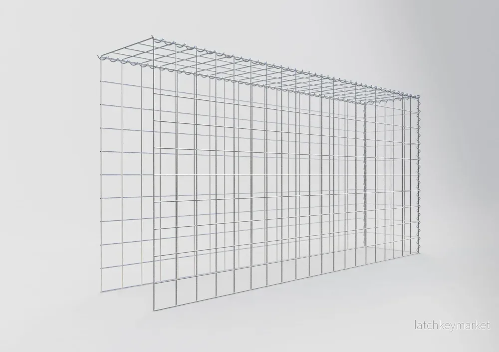 Extra gabion typ 4 200 cm x 100 cm x 40 cm (L x H x D), maskstorlek 10 cm x 10 cm, spiral - Bild 2