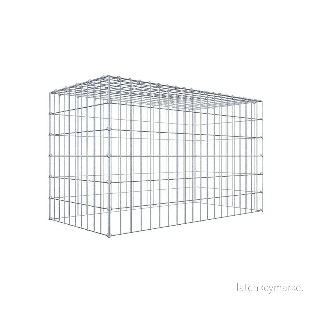 Typ 3 påbyggnadsgabion 100 cm x 60 cm x 50 cm (L x H x D), maskstorlek 5 cm x 10 cm, C-ring Typ 3 påbyggnadsgabion 100 cm x 60 cm x 50 cm (L x H x D), maskstorlek 5 cm x 10 cm, C-ring