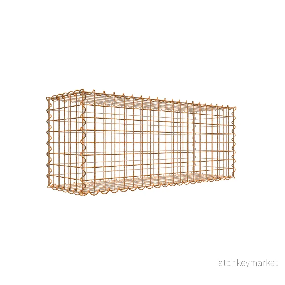 Rostig gabion 100 cm x 40 cm x 30 cm (L x H x D), maskstorlek 5 cm x 5 cm, spiral Rostig gabion 100 cm x 40 cm x 30 cm (L x H x D), maskstorlek 5 cm x 5 cm, spiral