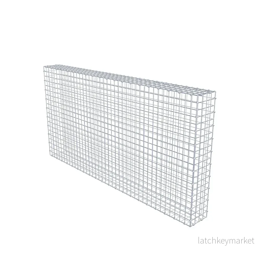 Gabion 200 cm x 100 cm x 20 cm (L x H x D), maskstorlek 5 x 5 cm, spiralring Gabion 200 cm x 100 cm x 20 cm (L x H x D), maskstorlek 5 x 5 cm, spiralring