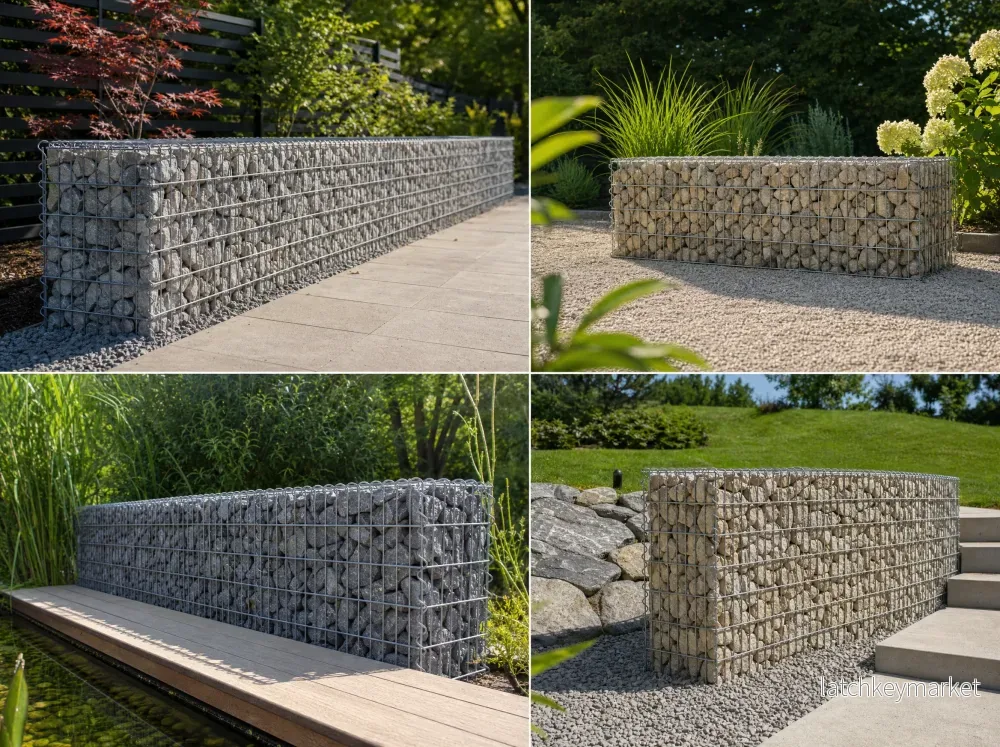 Gabion tillverkad efter mått – maskstorlek 5x10cm Gabion tillverkad efter mått – maskstorlek 5x10cm