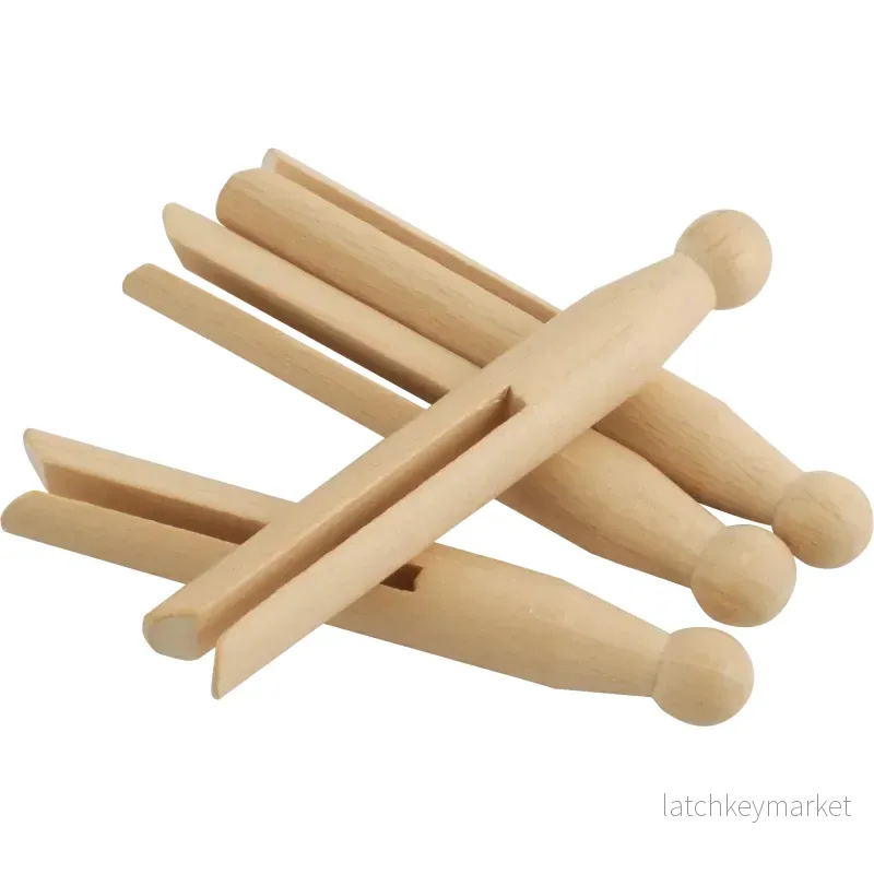 Gammeldags klädnypor i trä 50-pack - Bild 2