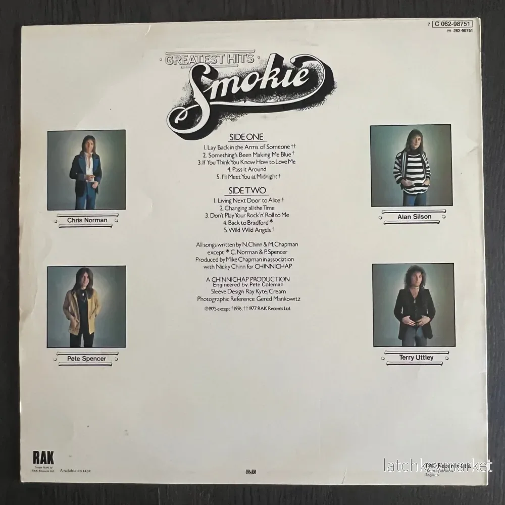 Smokie - Greatest Hits Vinyl LP 1977 "Living next door to Alice" - Bild 2