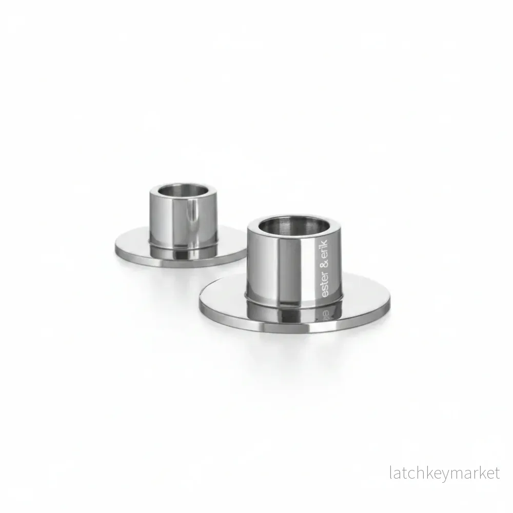 ESTER & ERIK Ljusstakar 2 st Blank Silver ESTER & ERIK Ljusstakar 2 st Blank Silver