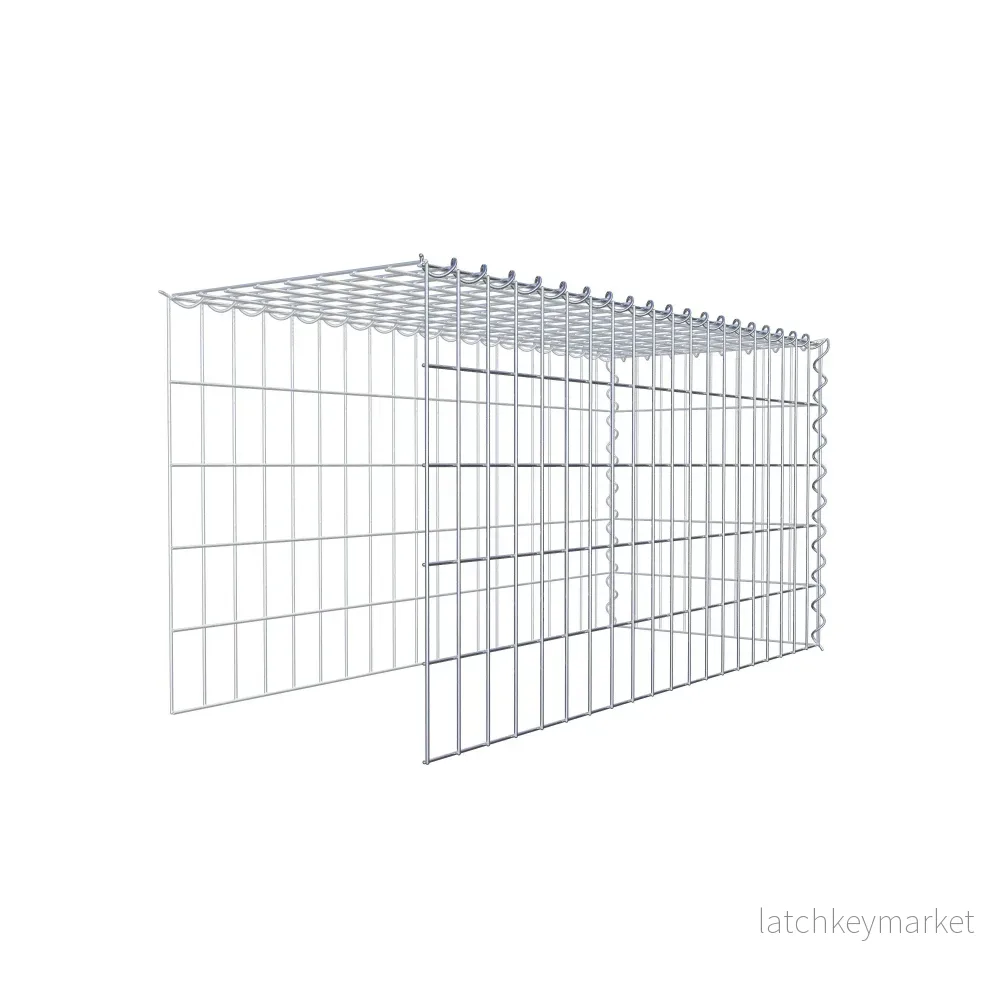 Extra gabion typ 4 100 cm x 50 cm x 40 cm (L x H x D), maskstorlek 5 cm x 10 cm, spiral - Bild 3