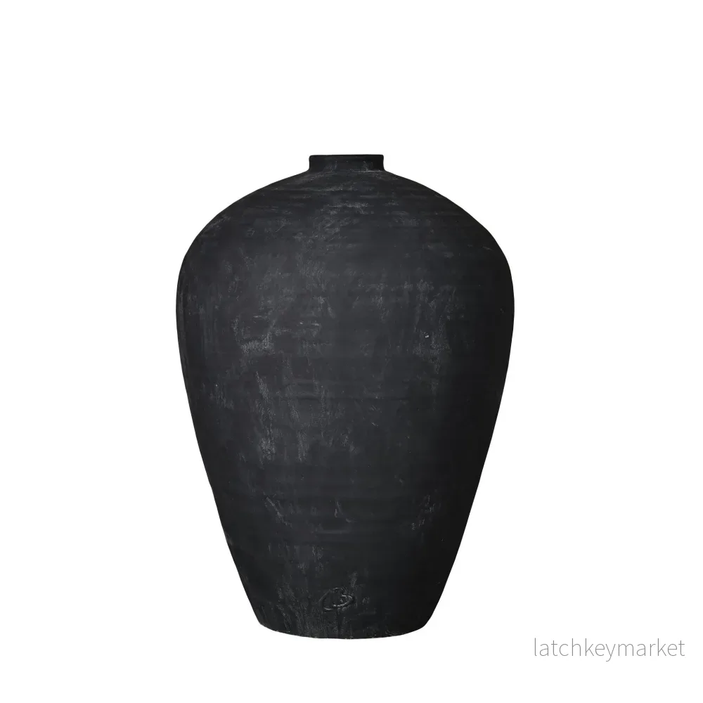 Catia vas H57 cm. antikk svart keramik Catia vas H57 cm. antikk svart keramik