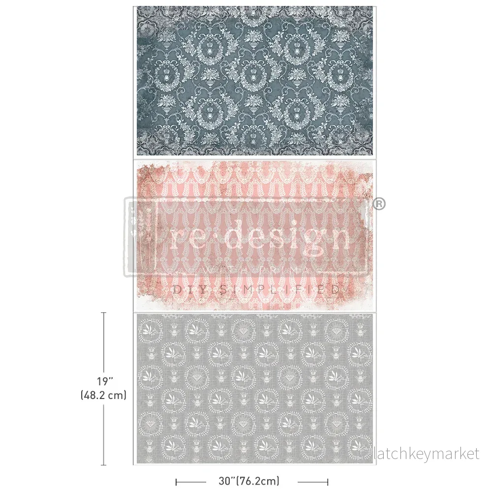 Decoupagepapper tissue paper Delicate charm 3-pack Decoupagepapper tissue paper Delicate charm 3-pack
