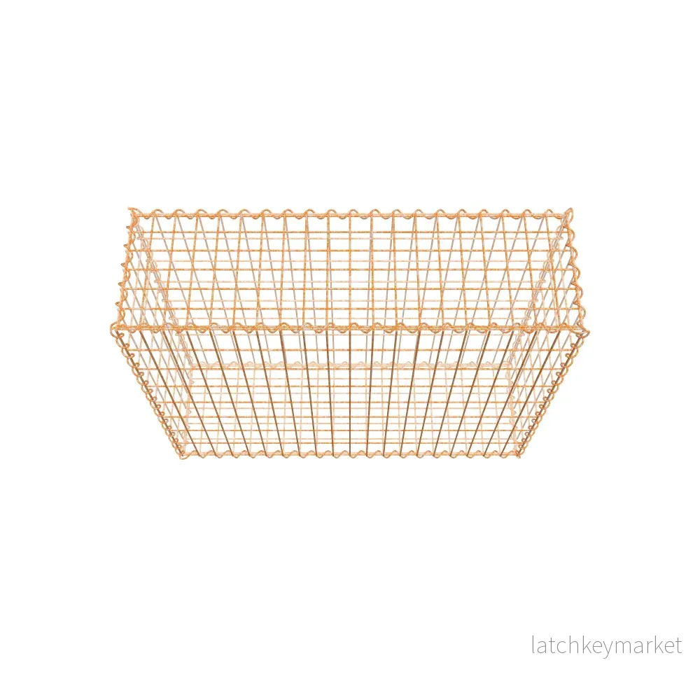Rostig gabion 100 cm x 80 cm x 30 cm (L x H x D), maskstorlek 5 cm x 10 cm, spiral - Bild 3