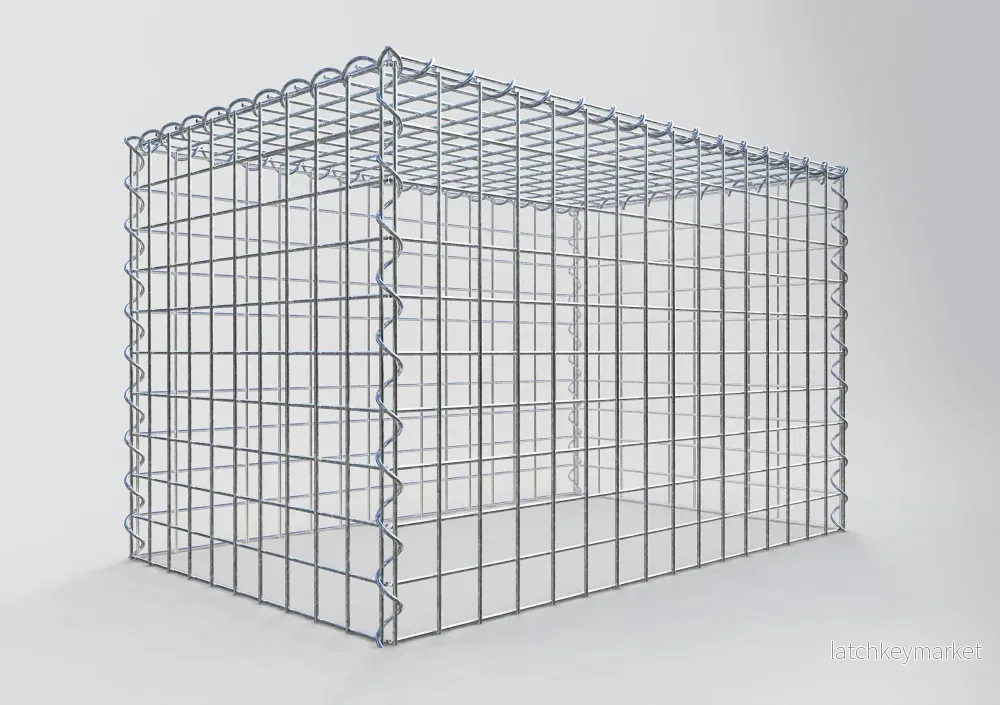 Påväxt gabion typ 3 80 cm x 50 cm x 50 cm (L x H x D), maskstorlek 5 cm x 5 cm, spiral - Bild 2