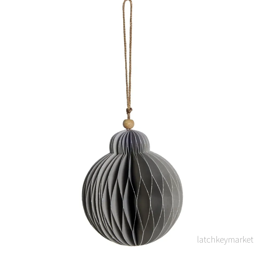 Paline ornament H10 cm. lysegrå