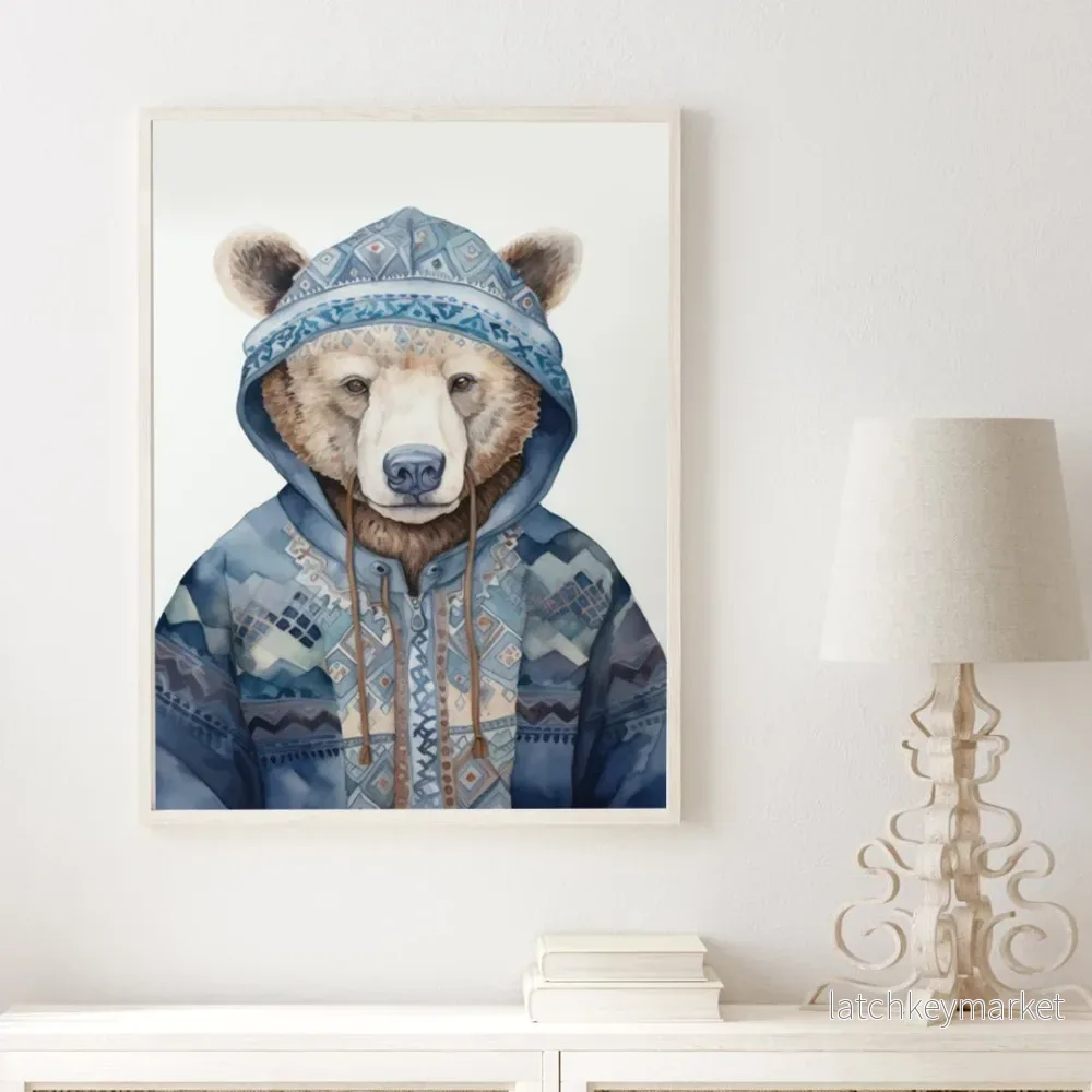 Barntavla - Bear Blue - Bild 2