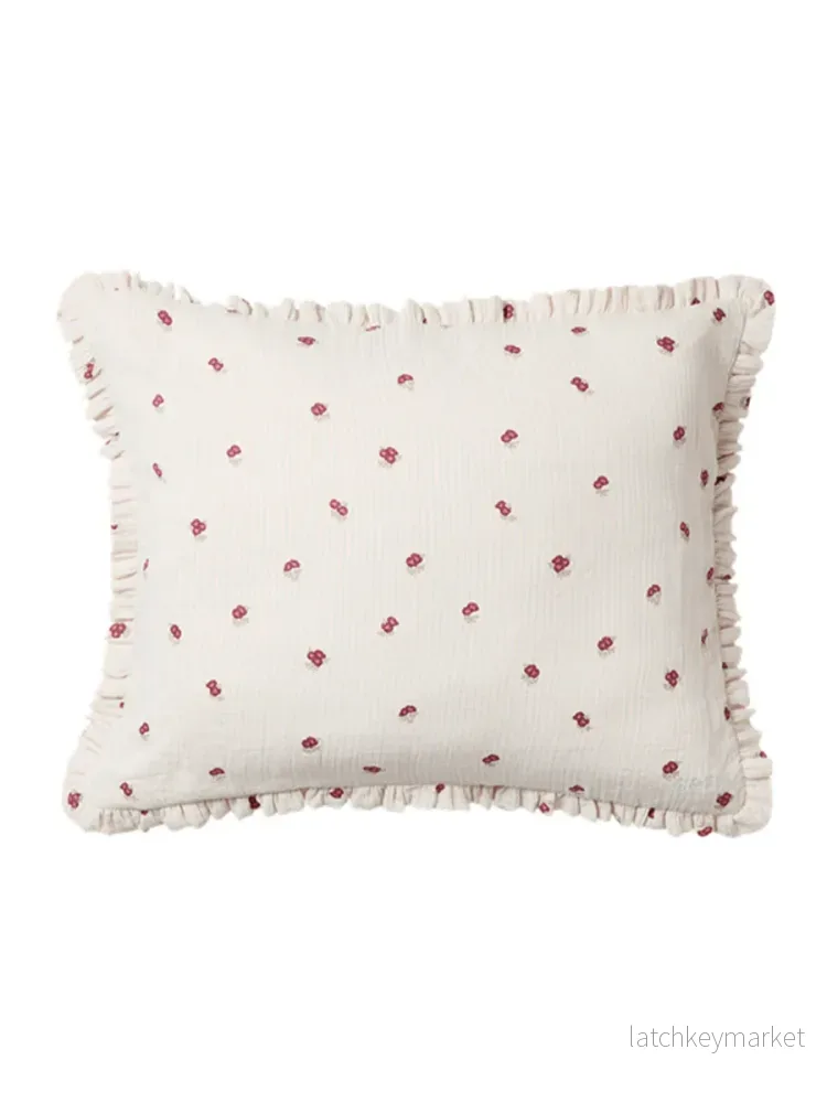 Muslin Örngott Frill, Rosehip, 50x60 cm