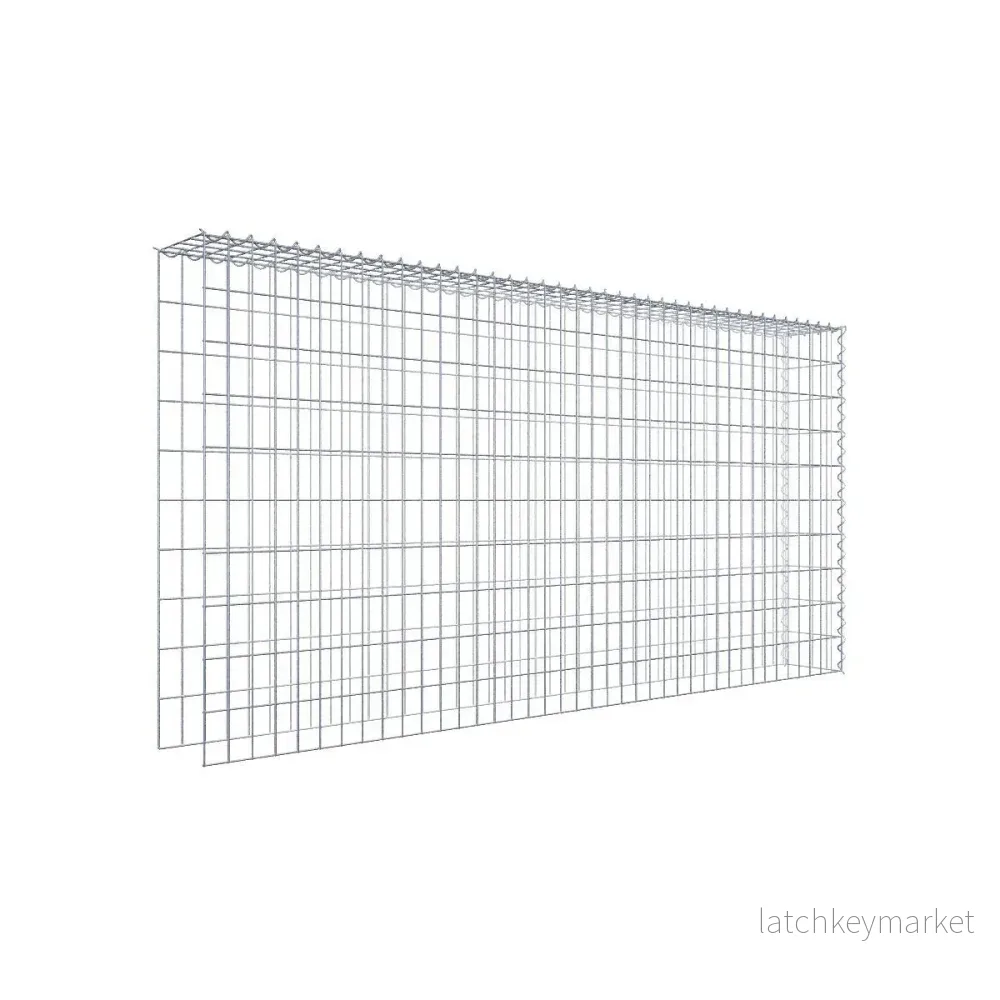 Extra gabion typ 4 200 cm x 100 cm x 20 cm (L x H x D), maskstorlek 5 cm x 10 cm, spiral Extra gabion typ 4 200 cm x 100 cm x 20 cm (L x H x D), maskstorlek 5 cm x 10 cm, spiral