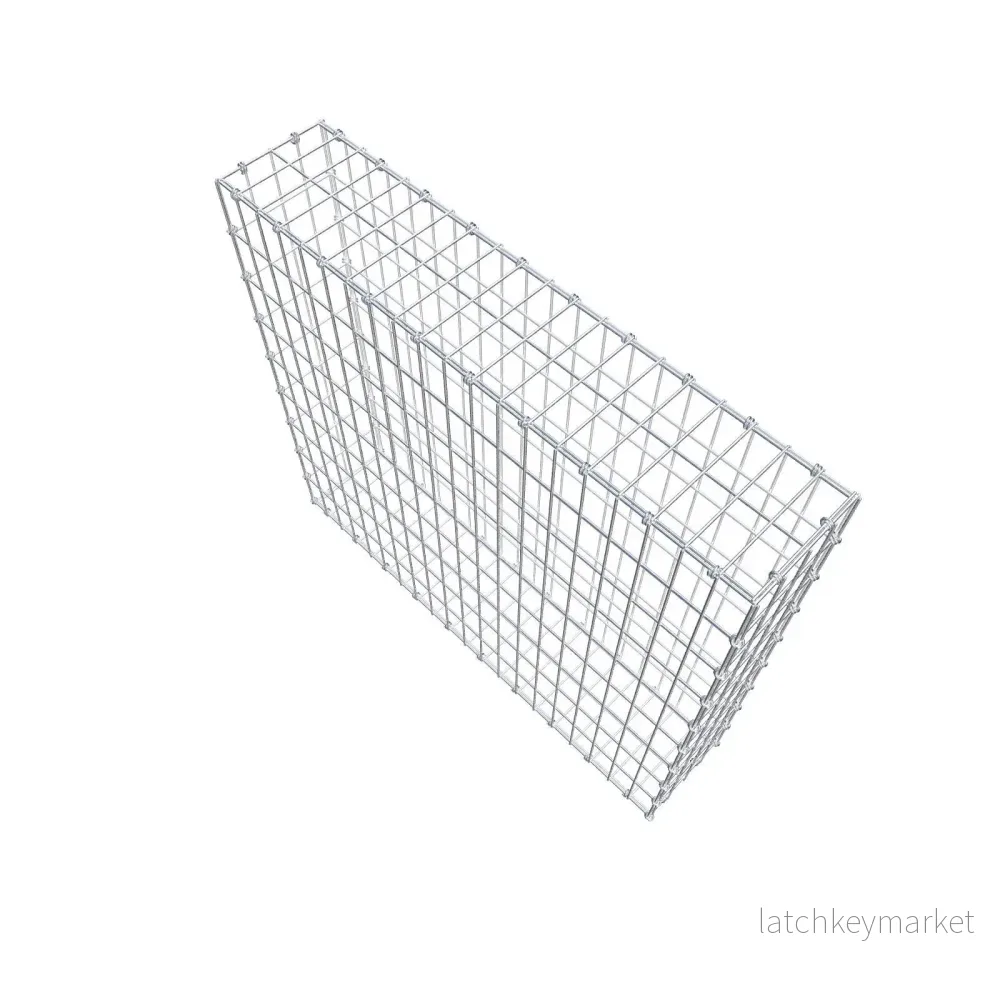 Gabion 100 cm x 90 cm x 20 cm (L x H x D), maskstorlek 5 x 10 cm, spiralring - Bild 3