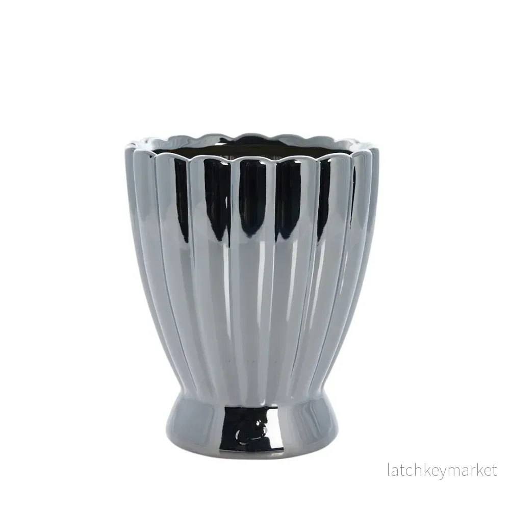 Shenella kruka H18 Ø15 cm. silver - Bild 2