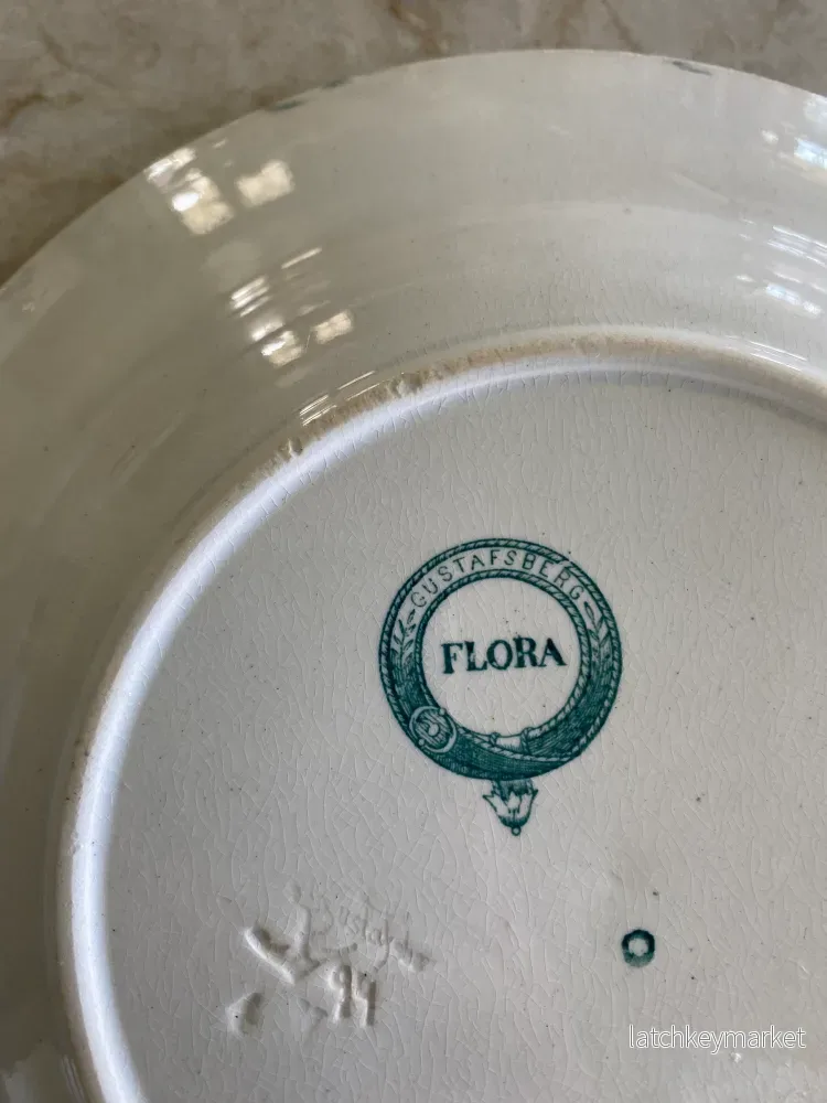 Grön/vit tallrik - GUSTAFSBERG FLORA - Bild 2