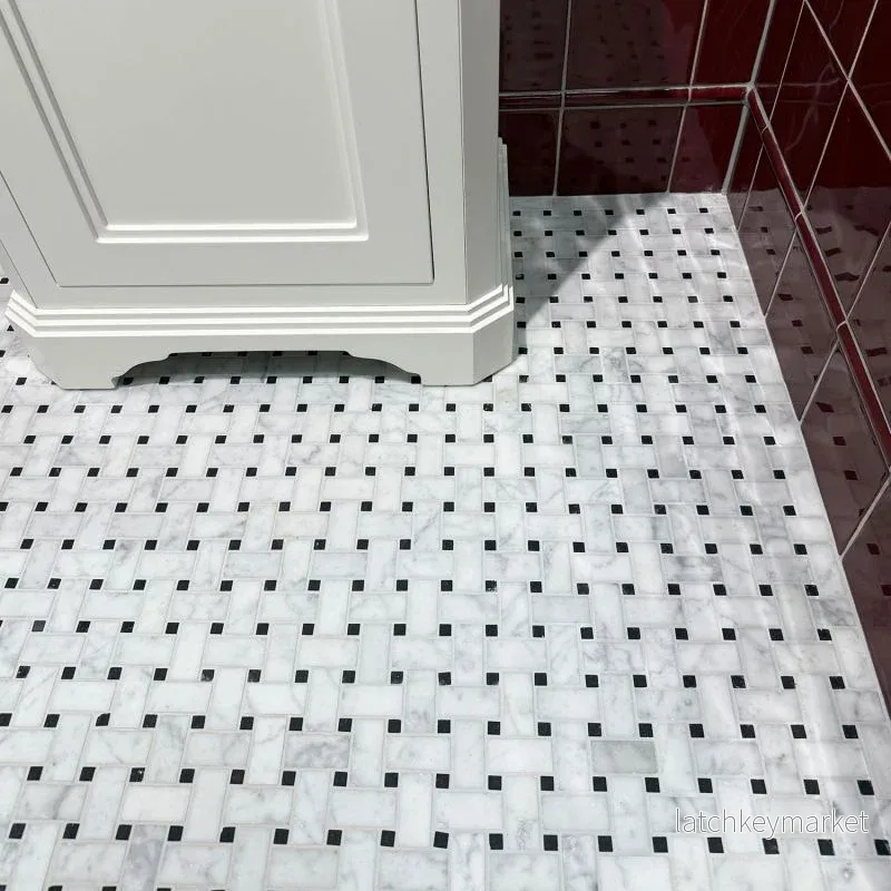 Marmormosaik i flätat mönster - Bild 2