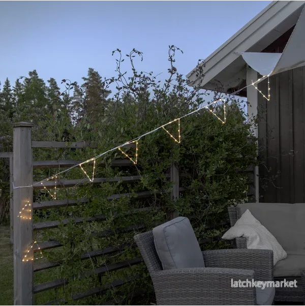 Trädgårdsbelysning ljusslinga Vimpel 240 cm