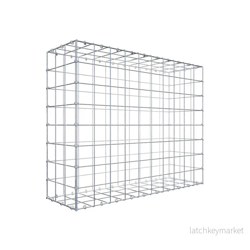 Gabion 100 cm x 80 cm x 30 cm (L x H x D), maskstorlek 10 cm x 10 cm, C-ring Gabion 100 cm x 80 cm x 30 cm (L x H x D), maskstorlek 10 cm x 10 cm, C-ring