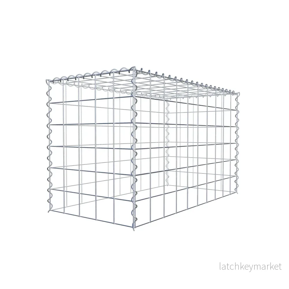 Extra gabion typ 3 100 cm x 60 cm x 50 cm (L x H x D), maskstorlek 10 cm x 10 cm, spiral - Bild 3