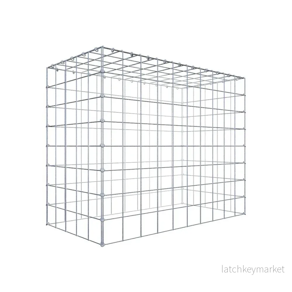 Typ 3 påbyggnadsgabion 100 cm x 80 cm x 50 cm (L x H x D), maskstorlek 10 cm x 10 cm, C-ring Typ 3 påbyggnadsgabion 100 cm x 80 cm x 50 cm (L x H x D), maskstorlek 10 cm x 10 cm, C-ring