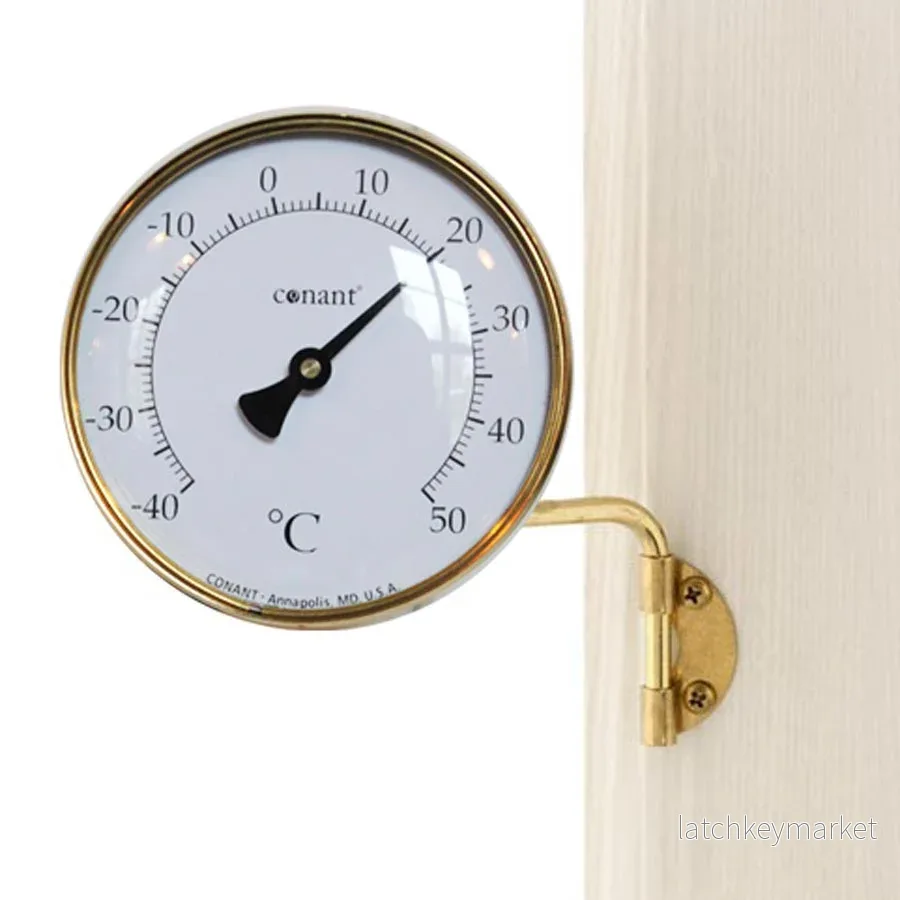 Rund termometer i mässing Rund termometer i mässing