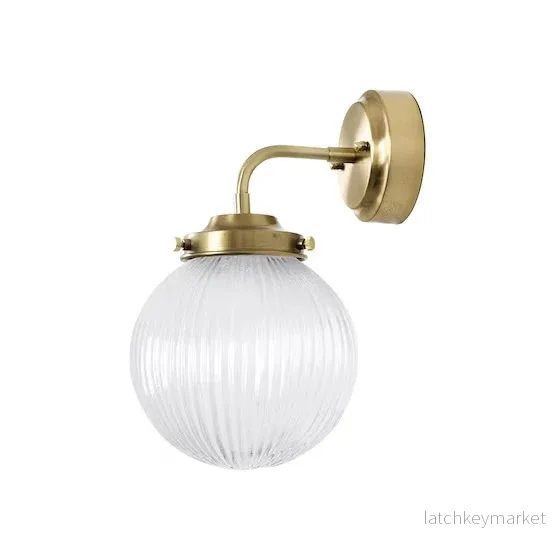 Badrumslampa Vägg Eivor Mässing/Klar