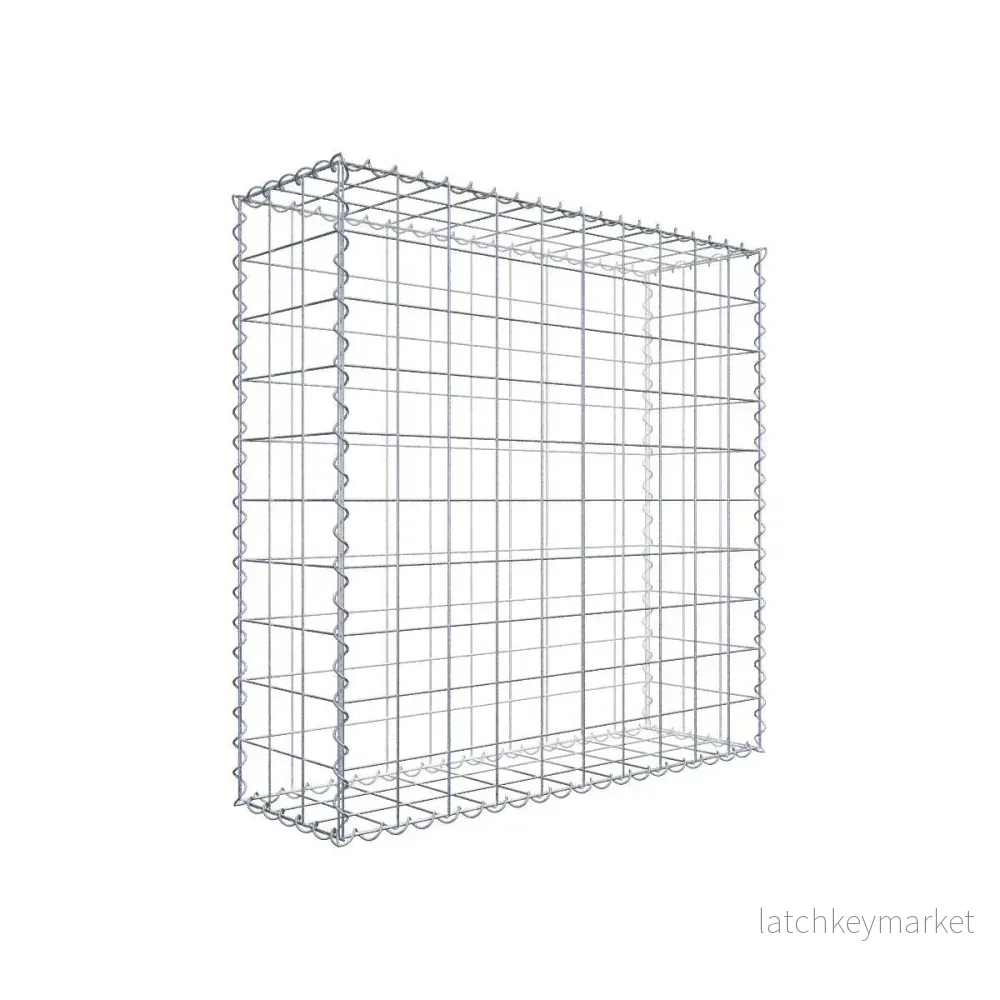 Gabion 100 cm x 100 cm x 30 cm (L x H x D), maskstorlek 10 cm x 10 cm, spiral Gabion 100 cm x 100 cm x 30 cm (L x H x D), maskstorlek 10 cm x 10 cm, spiral