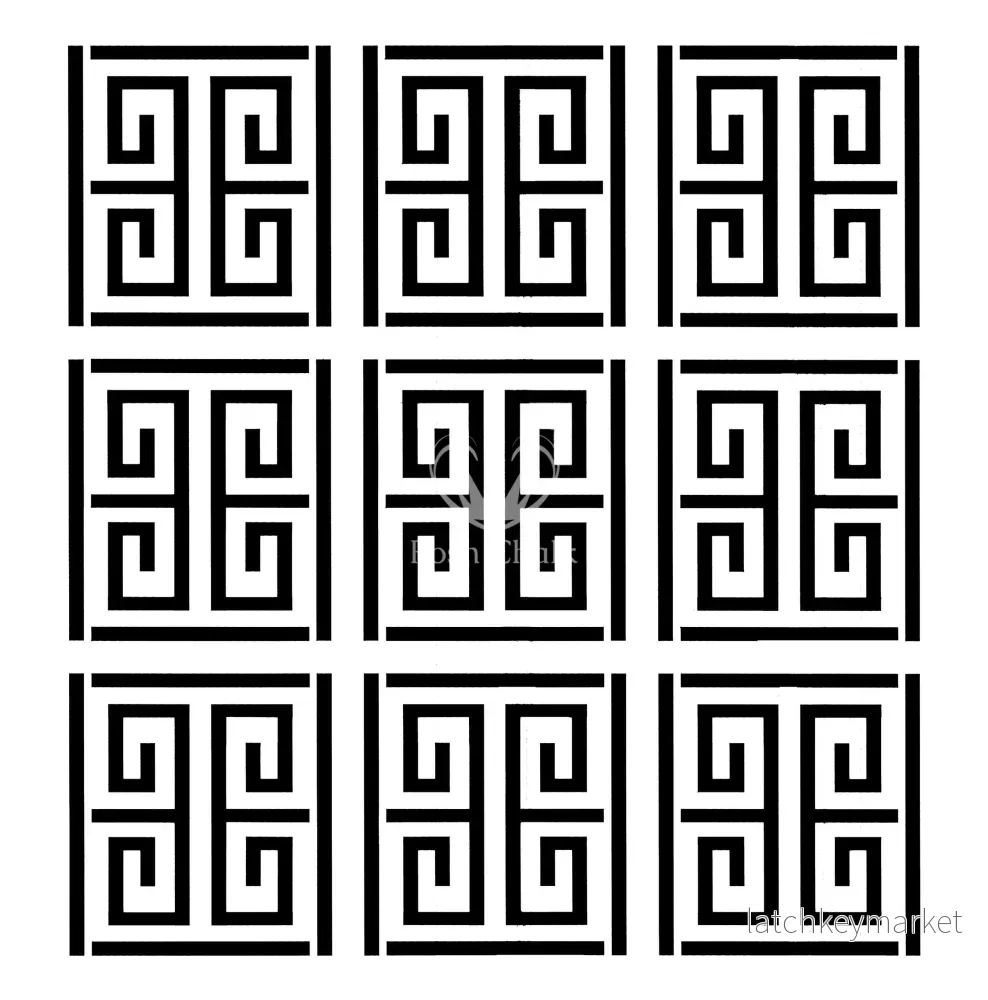Schablon Greek maze