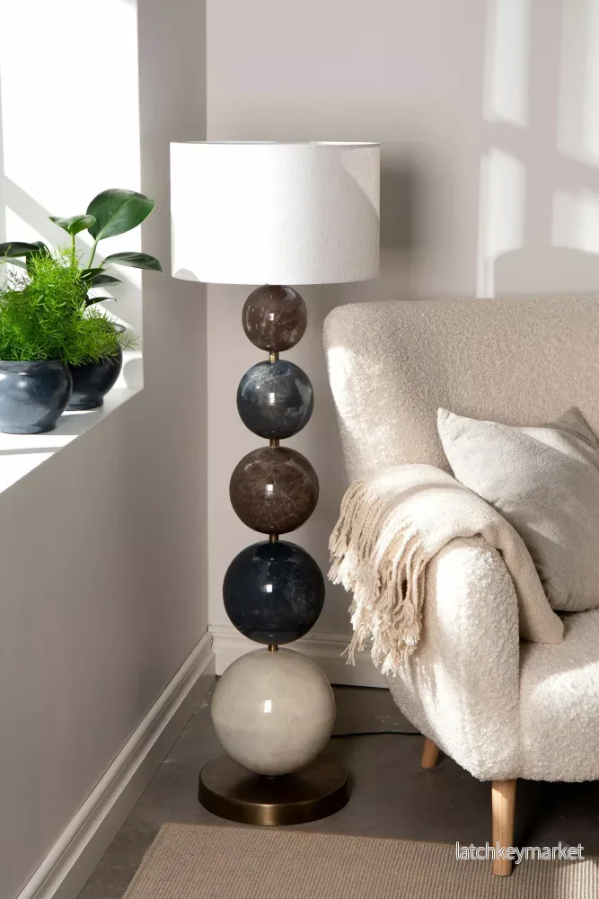 Gulvlampe Lampefot Multi Stone 5 Ø30x112cm Gulvlampe Lampefot Multi Stone 5 Ø30x112cm