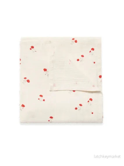 Muslin Duk, Poppy, 110x110 cm
