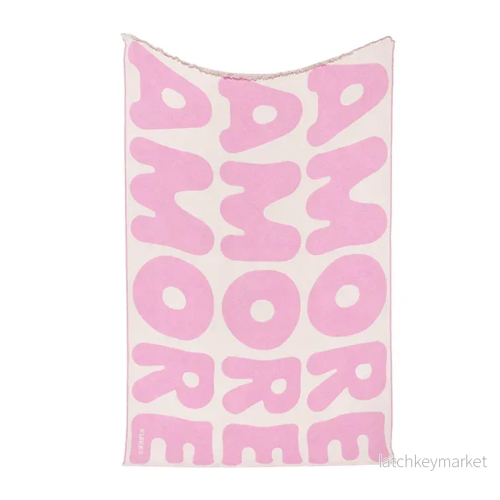Klekks No. 11 Amore Pink Cotton Blanket Klekks No. 11 Amore Pink Cotton Blanket