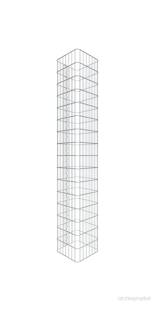 Gabionpelare, kantig 37 cm x 37 cm, 160 cm hög, MW 5 cm x 10 cm Gabionpelare, kantig 37 cm x 37 cm, 160 cm hög, MW 5 cm x 10 cm