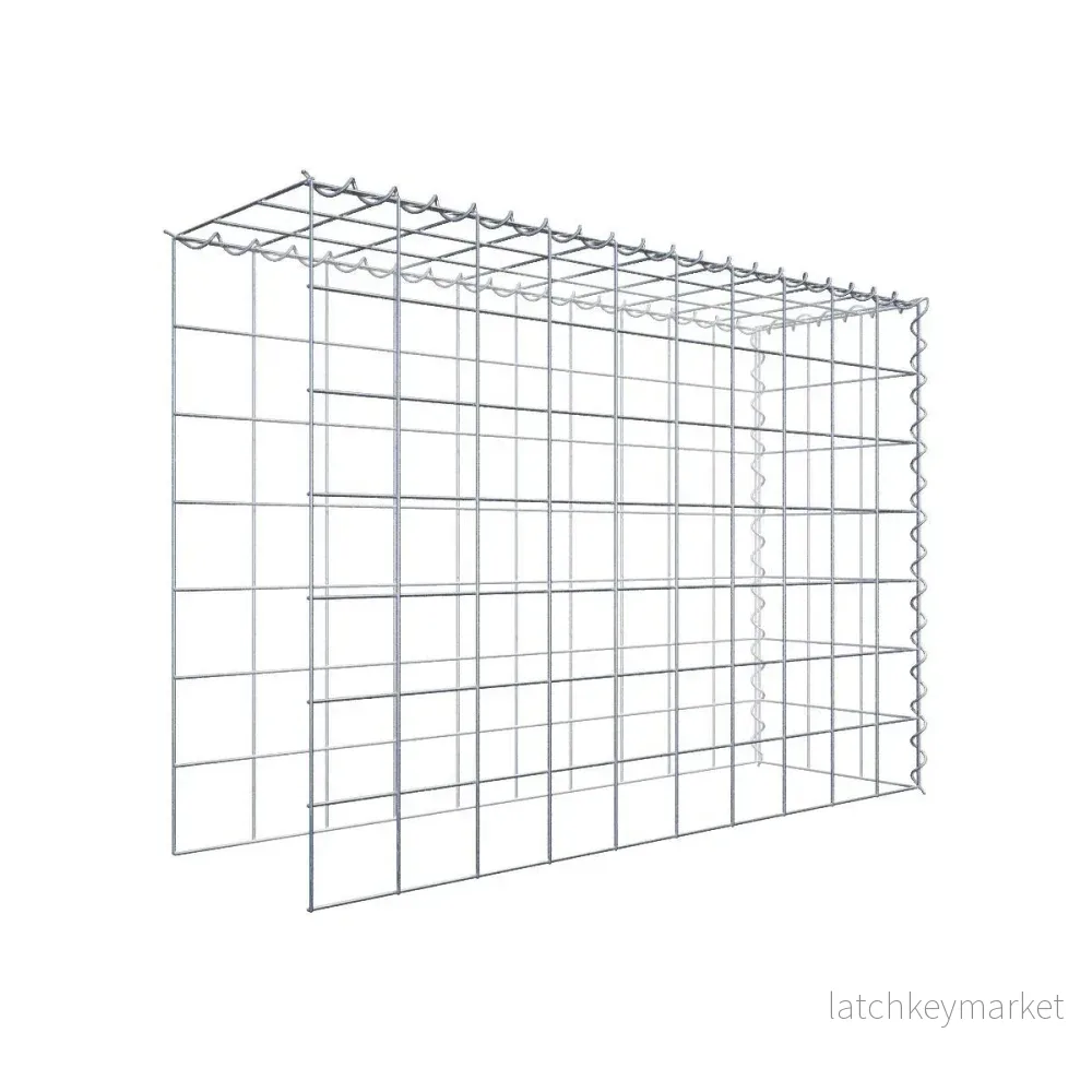 Påväxt gabion typ 4 100 cm x 70 cm x 30 cm (L x H x D), maskstorlek 10 cm x 10 cm, spiral