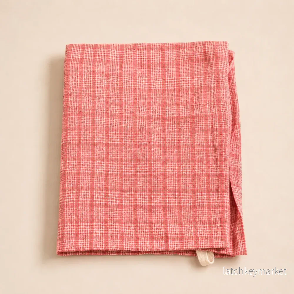 Kitchen Towel French Linen Red Checks