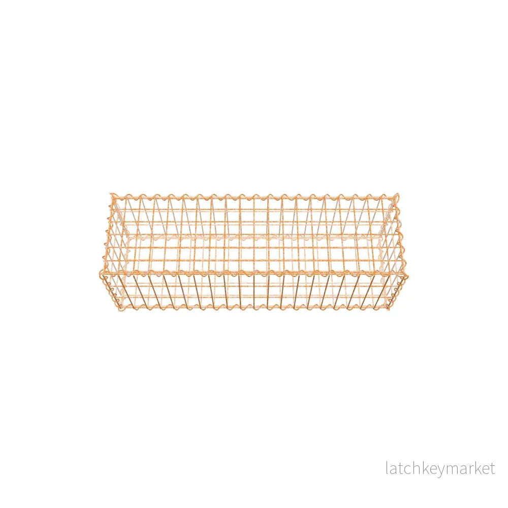 Rostig gabion 100 cm x 30 cm x 30 cm (L x H x D), maskstorlek 5 cm x 10 cm, spiral - Bild 3