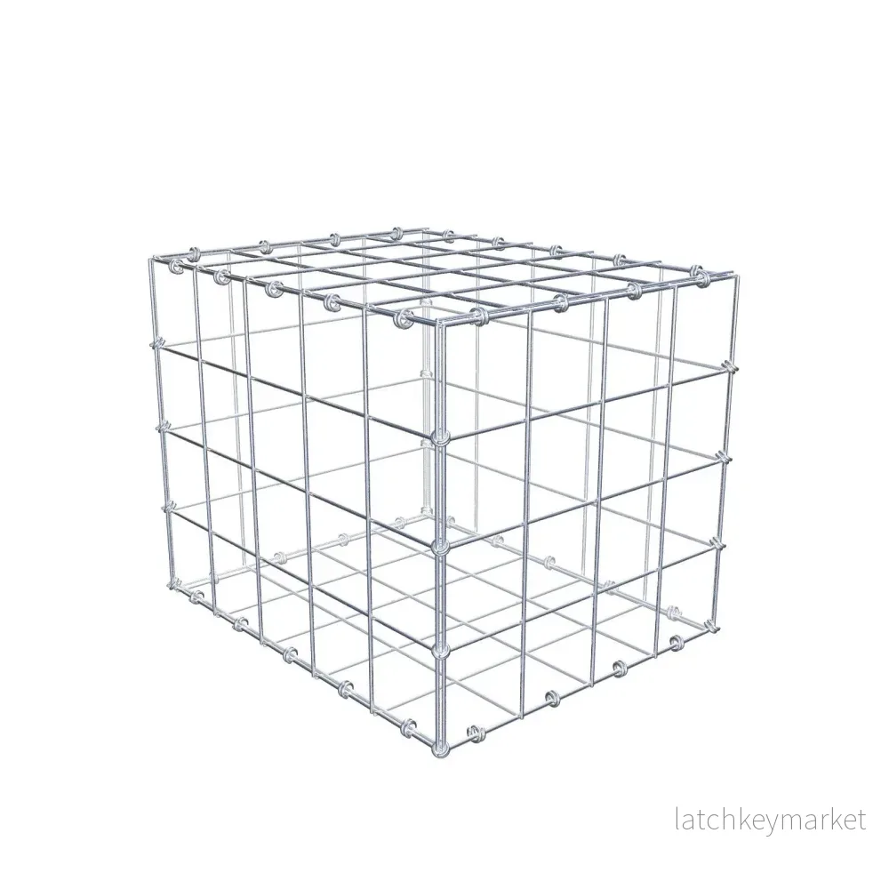 Gabion 50 cm x 40 cm x 40 cm (L x H x D), maskstorlek 10 x 10 cm, spiralring Gabion 50 cm x 40 cm x 40 cm (L x H x D), maskstorlek 10 x 10 cm, spiralring