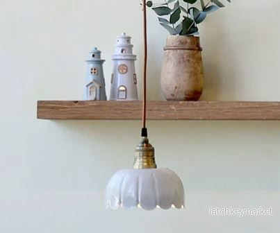 Taklampa Lunel Emalj H16/Ø18 cm creme - Bild 2