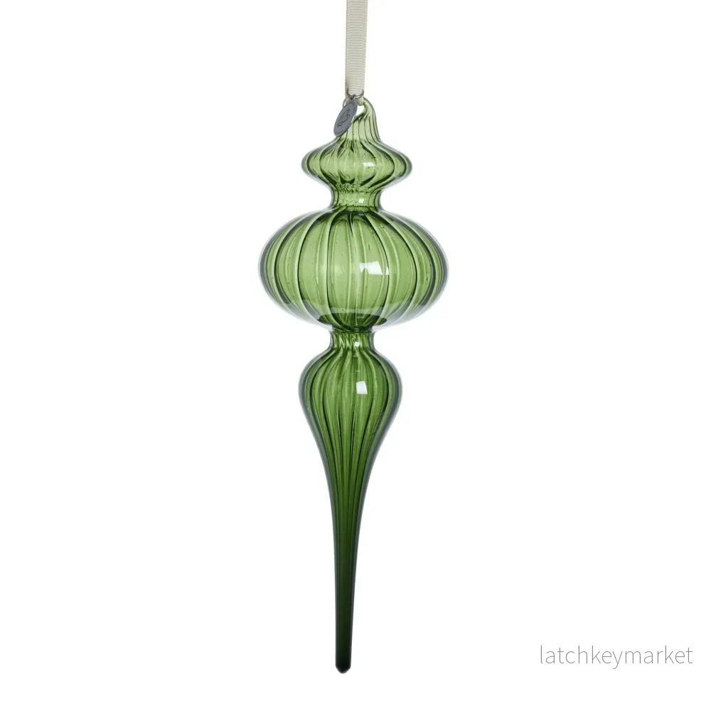 Glosille ornament H21 cm. grön Glosille ornament H21 cm. grön