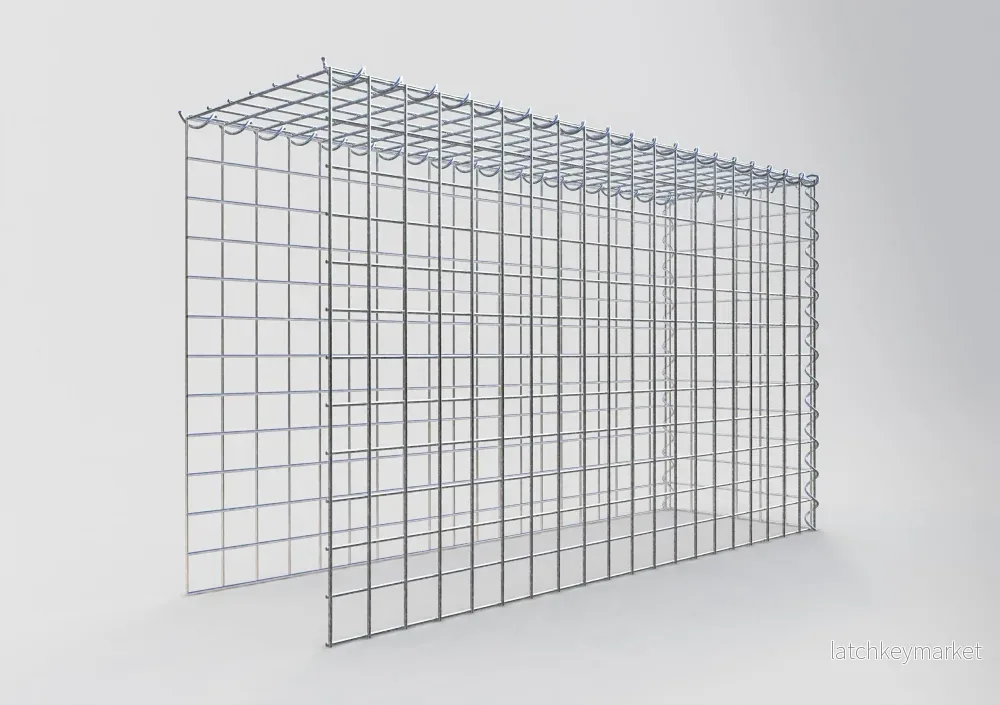Påväxt gabion typ 4 100 cm x 60 cm x 30 cm (L x H x D), maskstorlek 5 cm x 5 cm, spiral - Bild 2