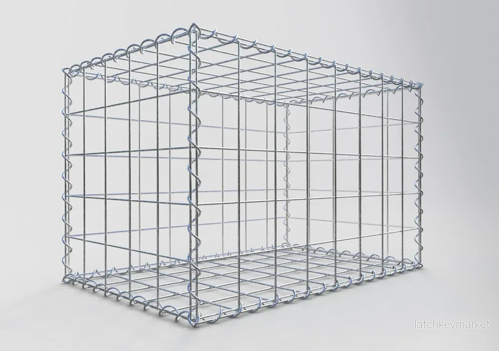 Gabion 80 cm x 50 cm x 50 cm (L x H x D), maskstorlek 10 cm x 10 cm, spiral - Bild 2