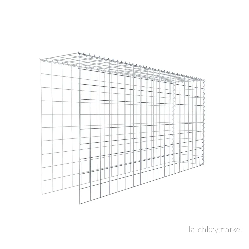 Extra gabion typ 4 200 cm x 100 cm x 40 cm (L x H x D), maskstorlek 10 cm x 10 cm, spiral - Bild 3