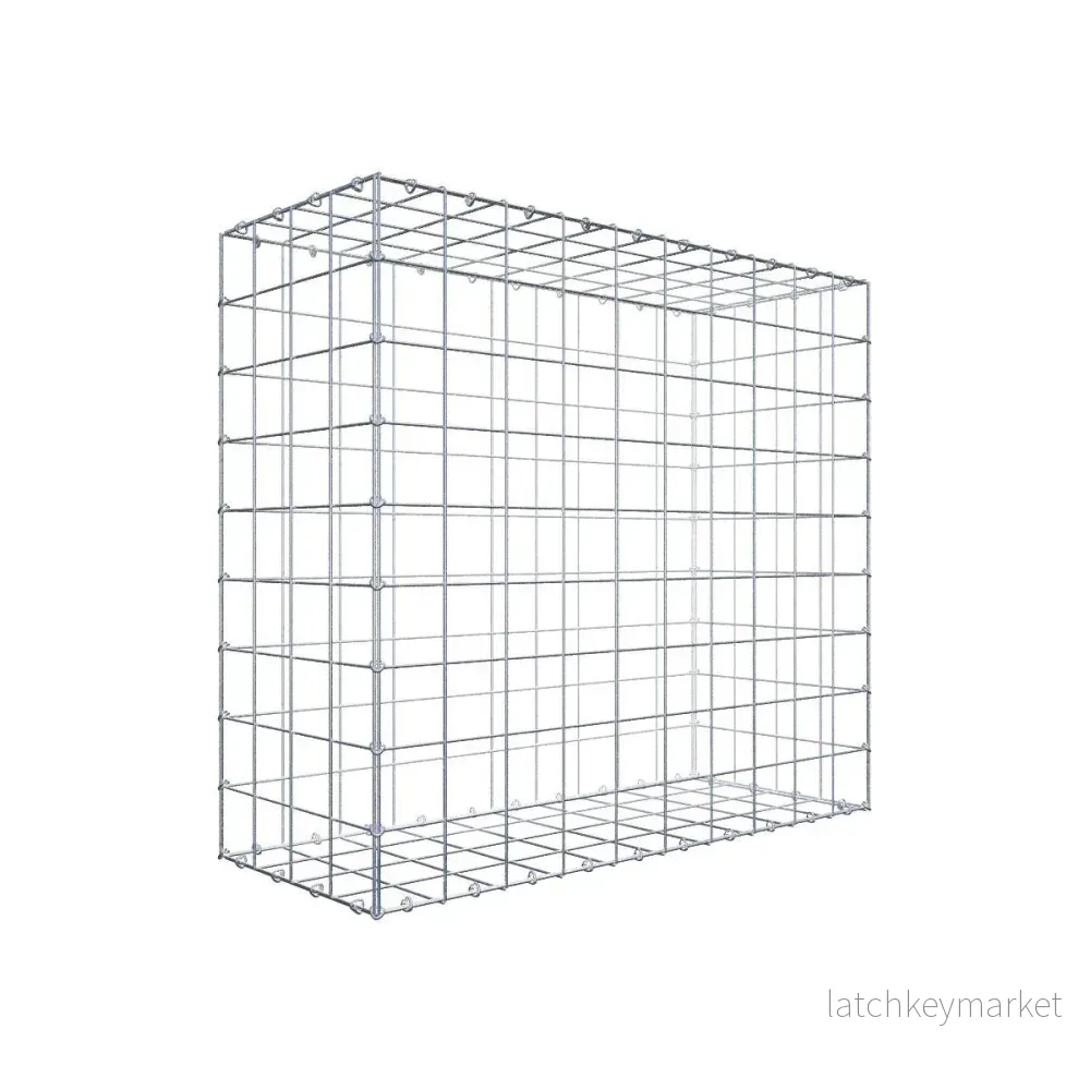Gabion 100 cm x 90 cm x 40 cm (L x H x D), maskstorlek 10 cm x 10 cm, C-ring Gabion 100 cm x 90 cm x 40 cm (L x H x D), maskstorlek 10 cm x 10 cm, C-ring