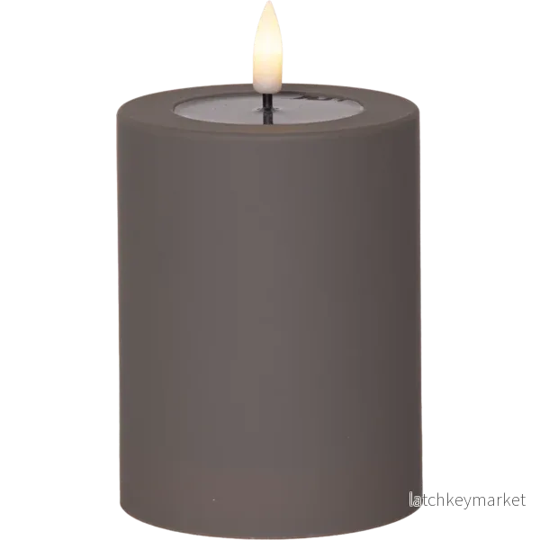 Batteridrivet LED Blockljus UTOMHUS Flamme Soft Mullvad 12,5 cm