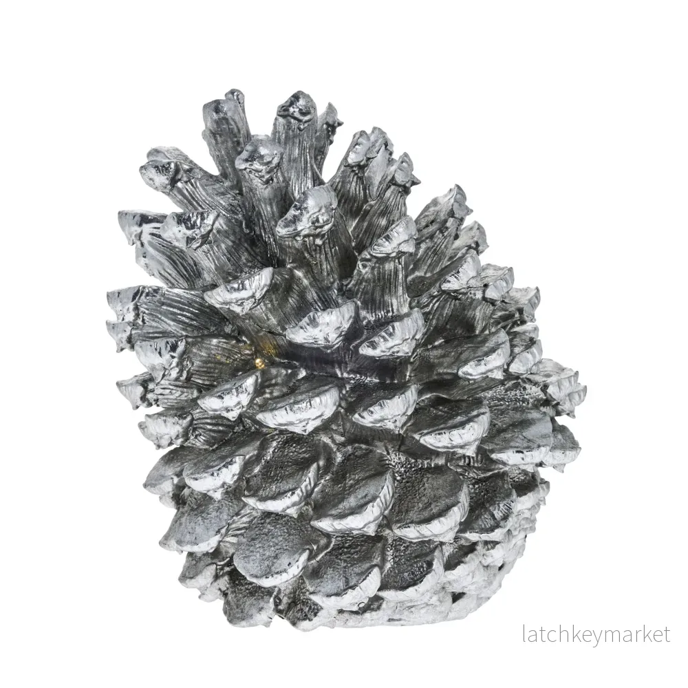 Serafina stor kotte LED H30,5 cm. antikt silver Serafina stor kotte LED H30,5 cm. antikt silver