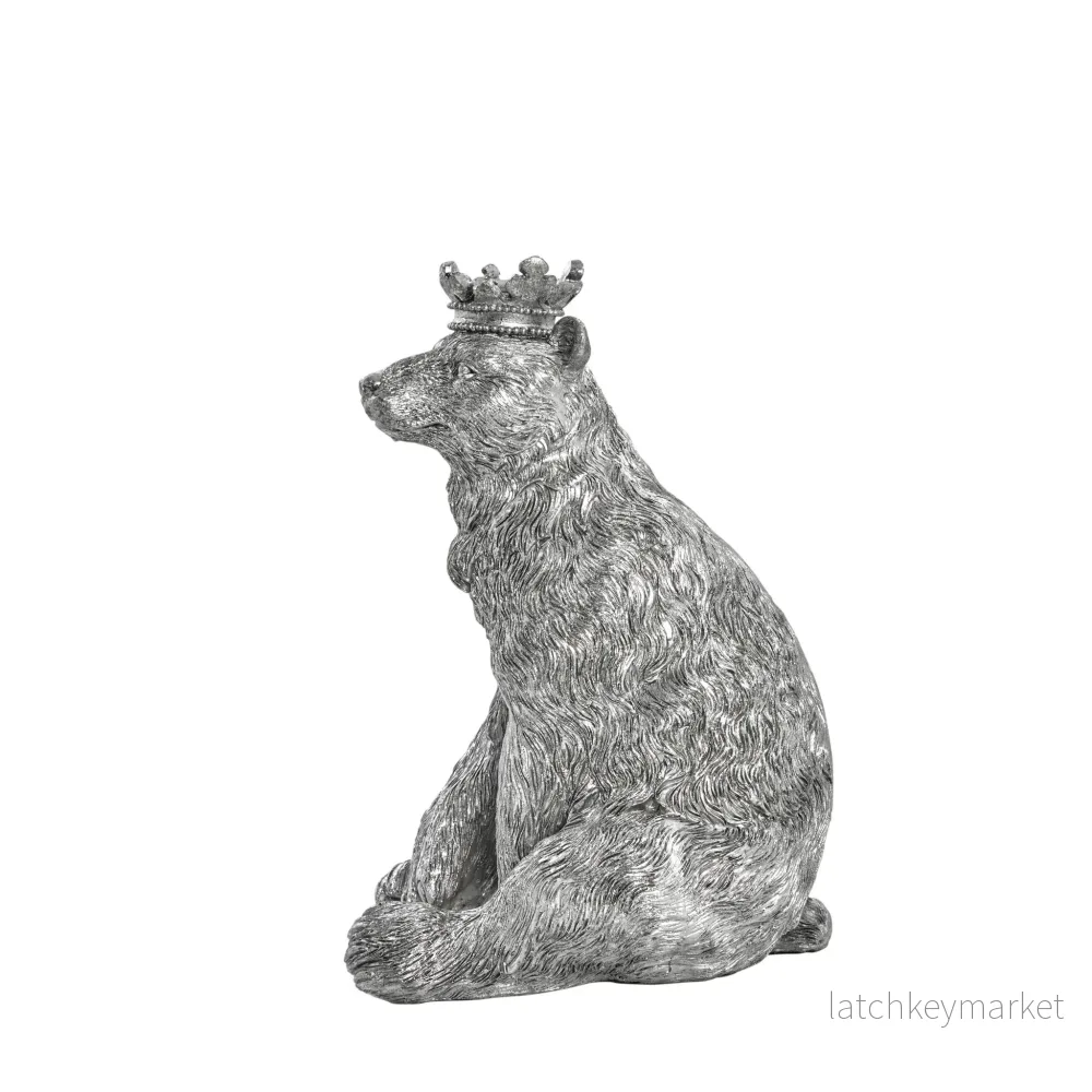 Sebina kunglig isbjörnsfigur 20 cm. antikt silver - Bild 2