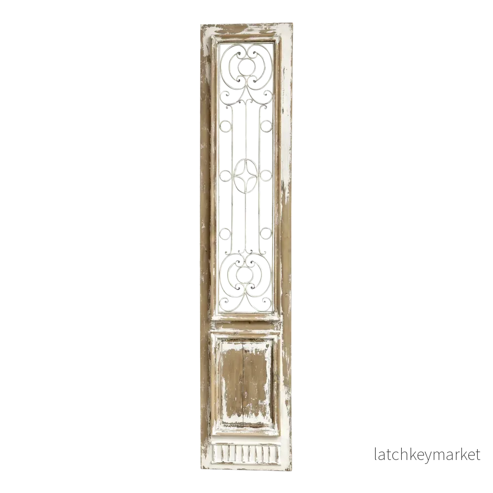 Chic Antique DIV Dekorationsdörr med galler 198 cm 2-pack
